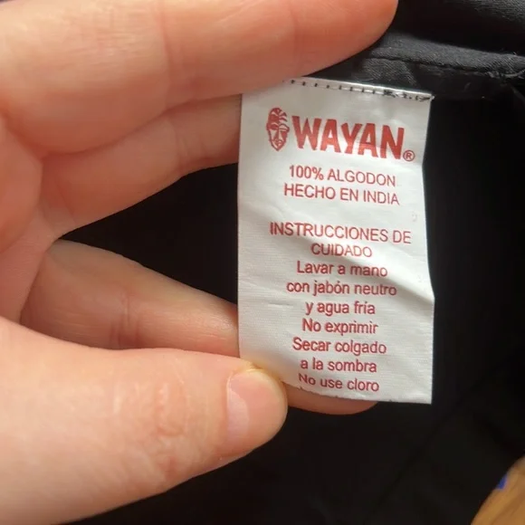 WNW Wayan Button Up Shirt Mens Embroidered Short Sleeve Size XL - Picture 9 of 11